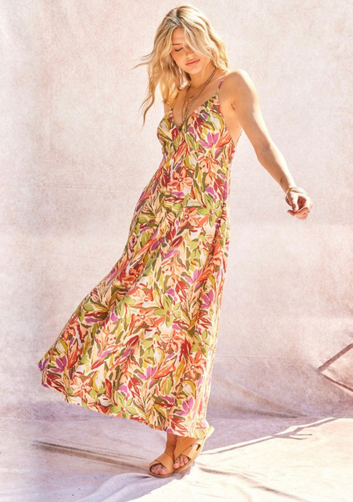 Indira Open Back Maxi Dress