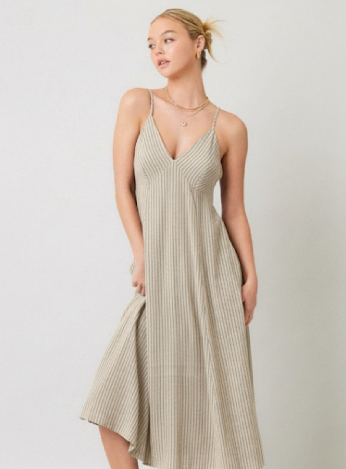 Sofía Linen Midi Dress