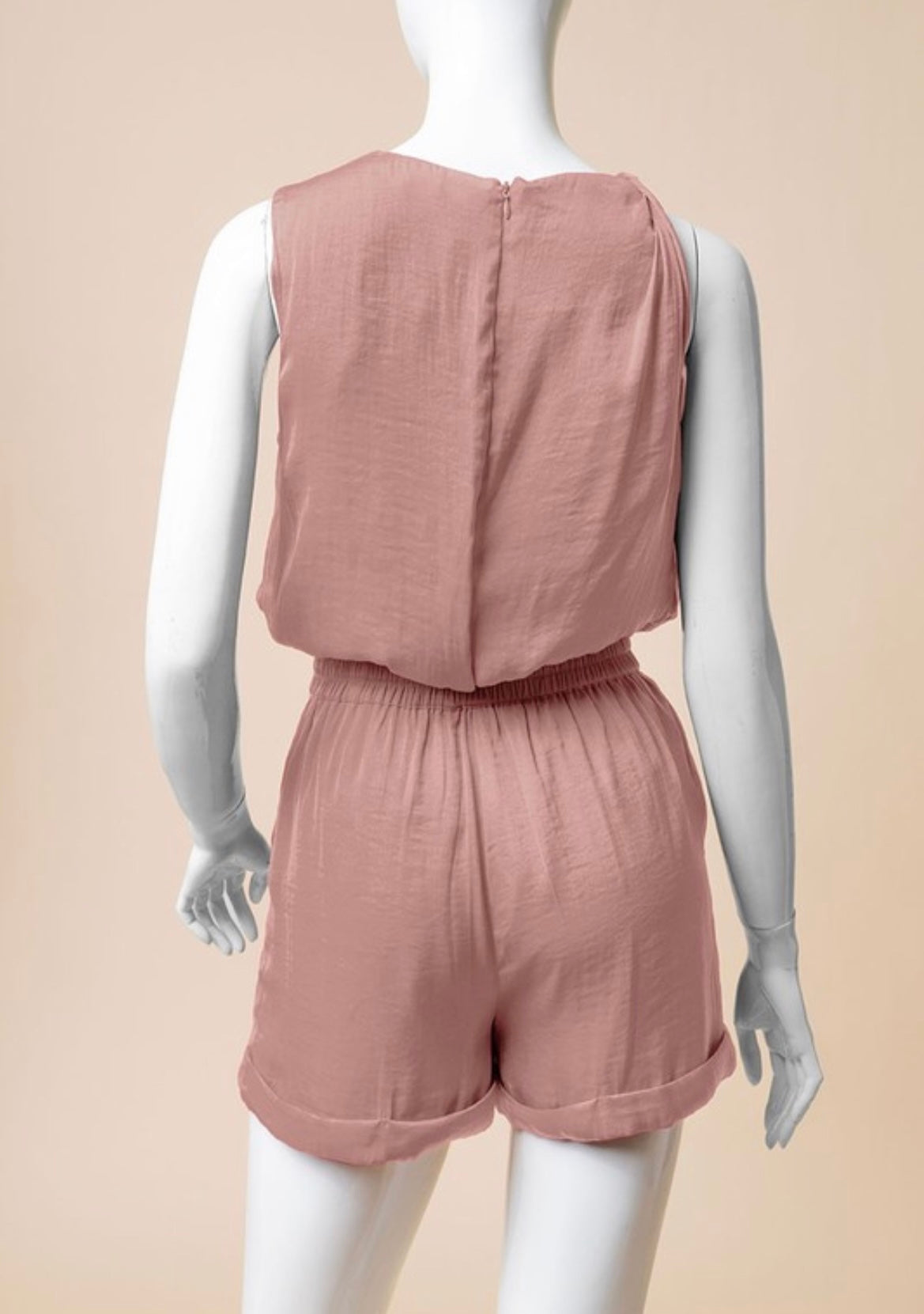 Dalila Mauve Twisted Shoulder Romper