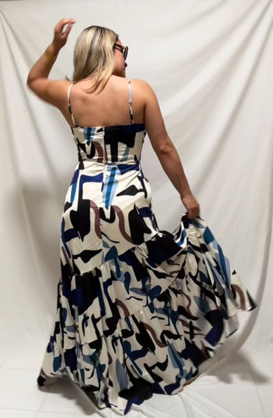 Ana Satin Maxi dress