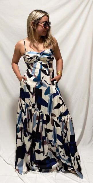Ana Satin Maxi dress