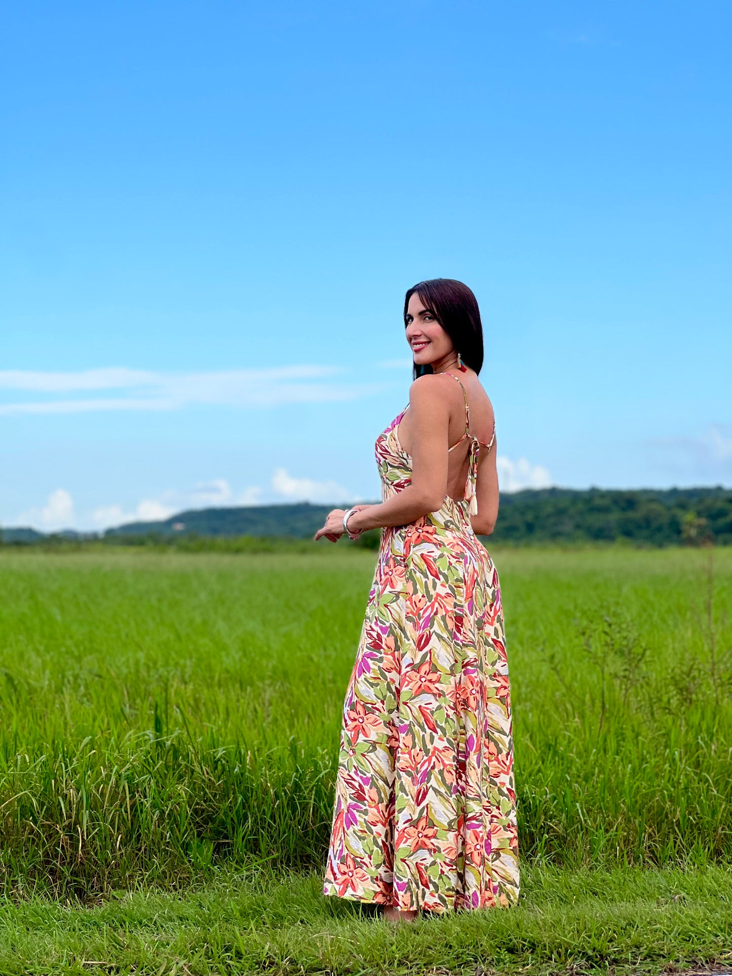 Indira Open Back Maxi Dress