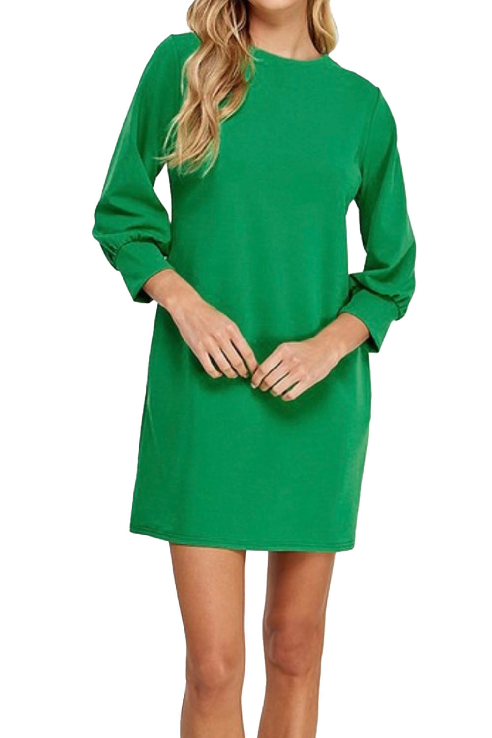 Kelly green shift dress