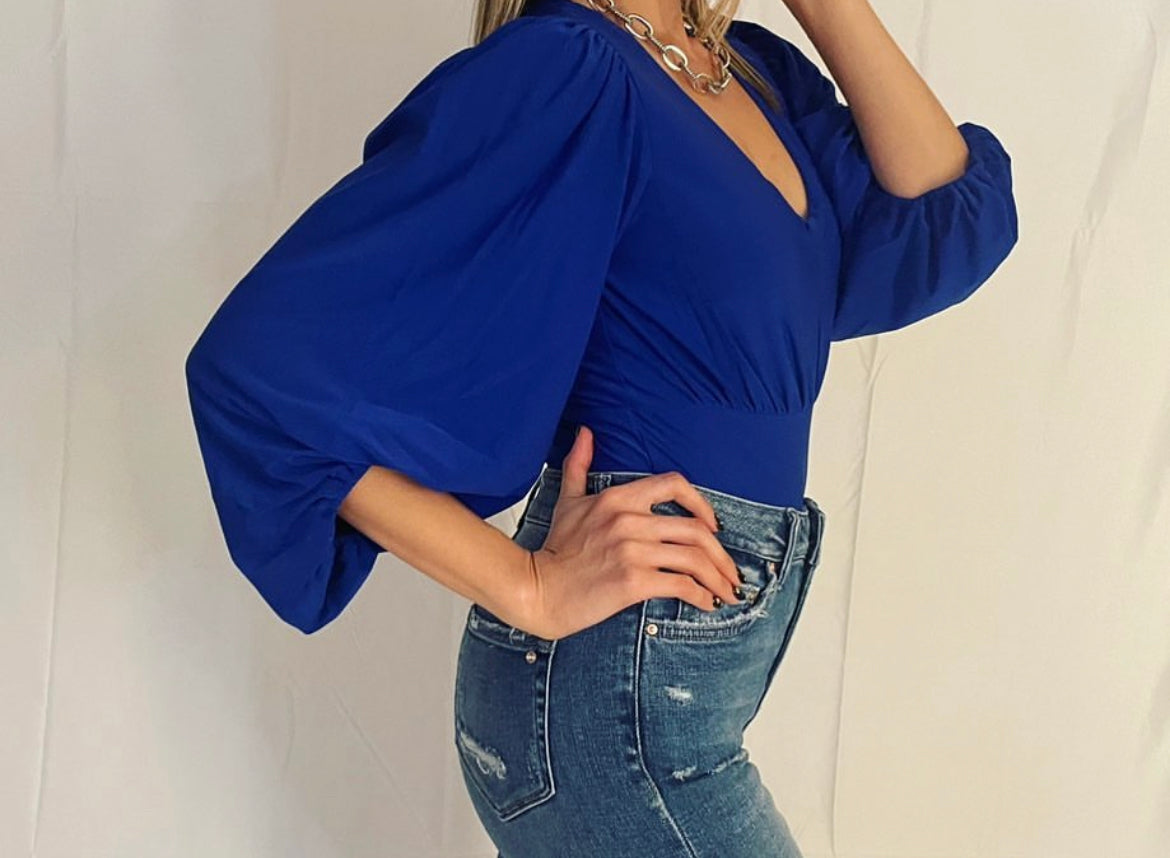 Santorini Royal Blue Bodysuit