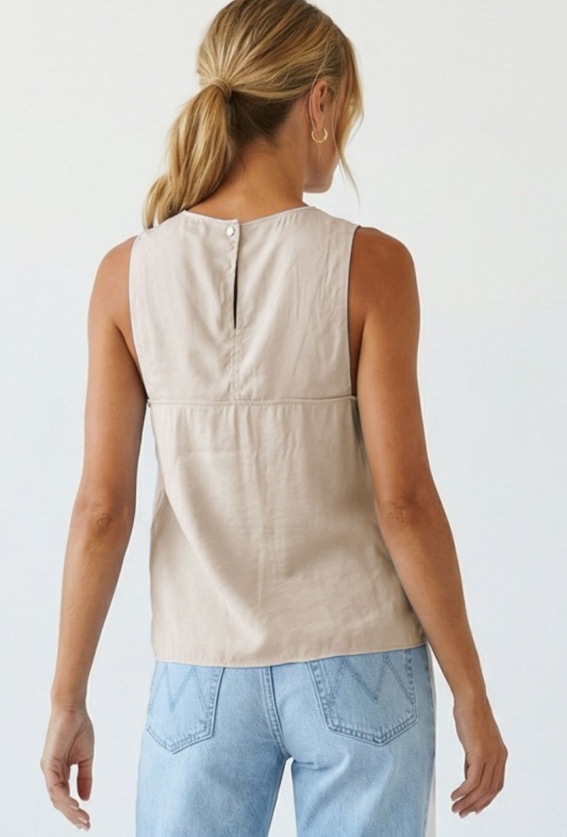 Cristal Ecru Satin Top