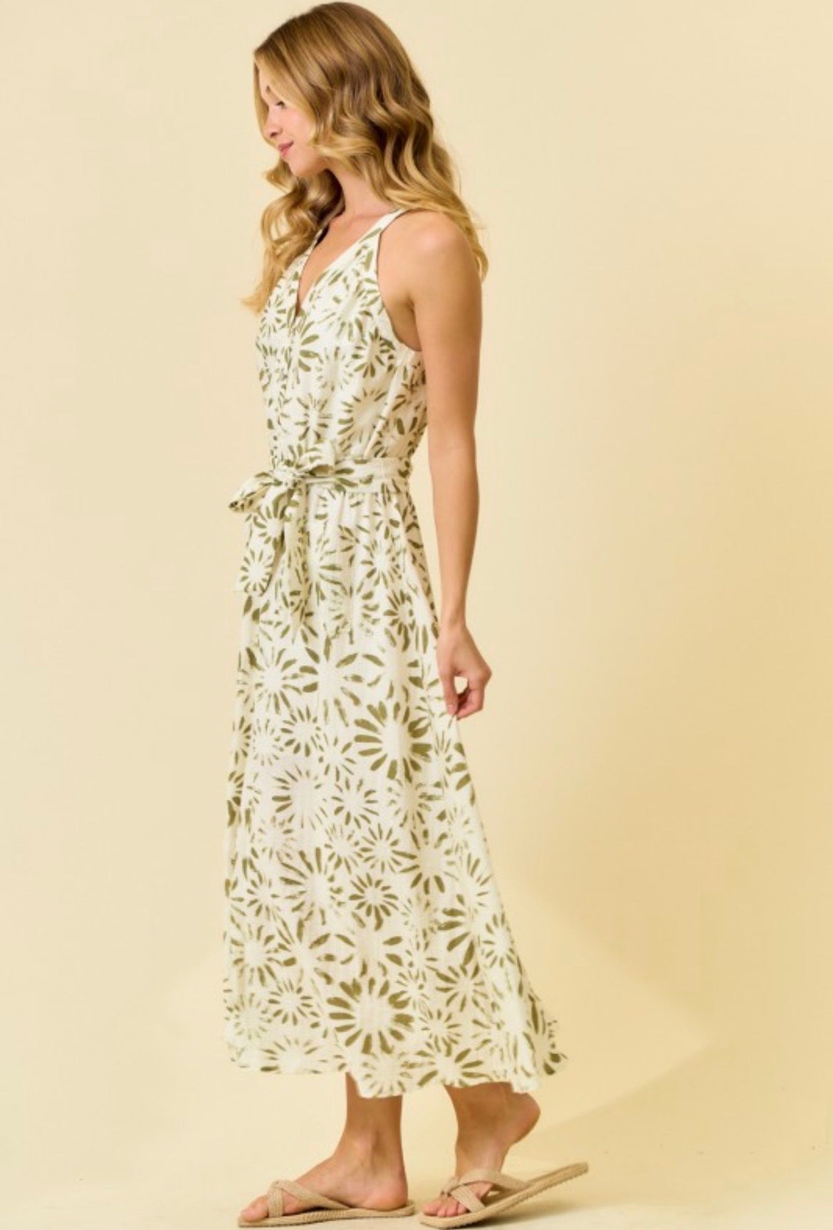 Mariela Olive Maxi Dress