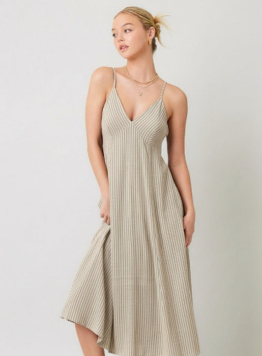 Sofía Linen Midi Dress