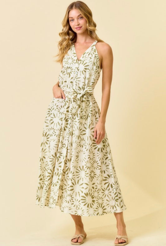 Mariela Olive Maxi Dress