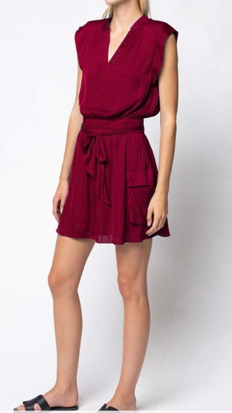 Rocío Burgundy Mini Dress