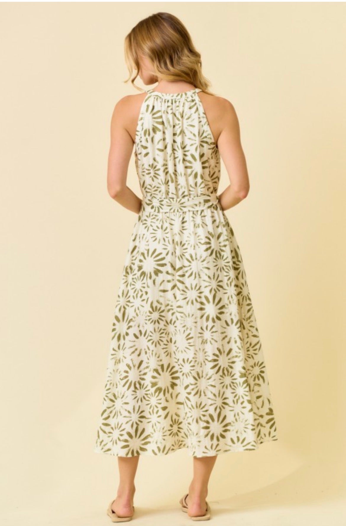 Mariela Olive Maxi Dress