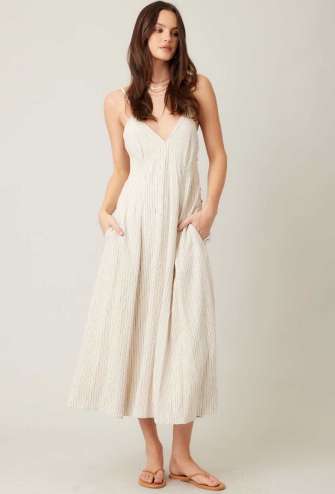 Sofía Linen Midi Dress