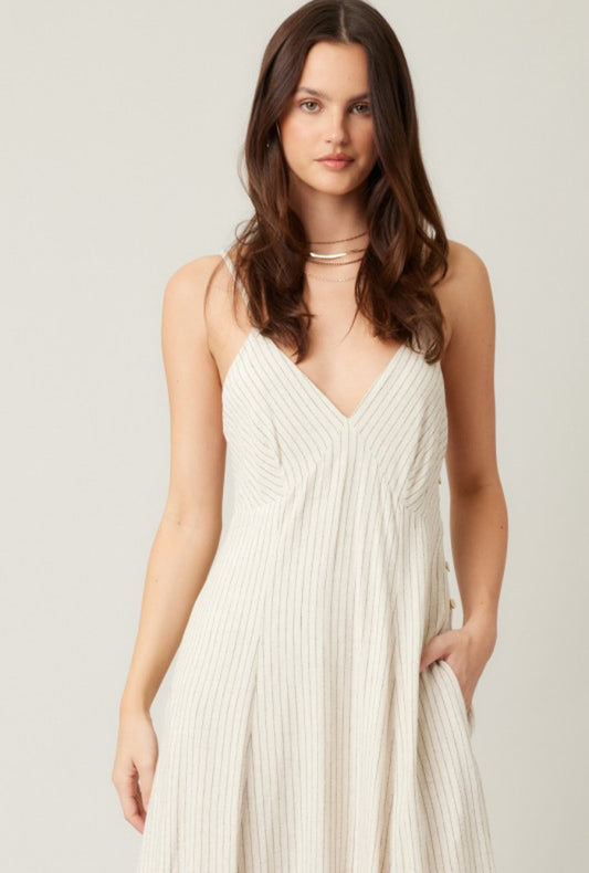 Sofía Linen Midi Dress