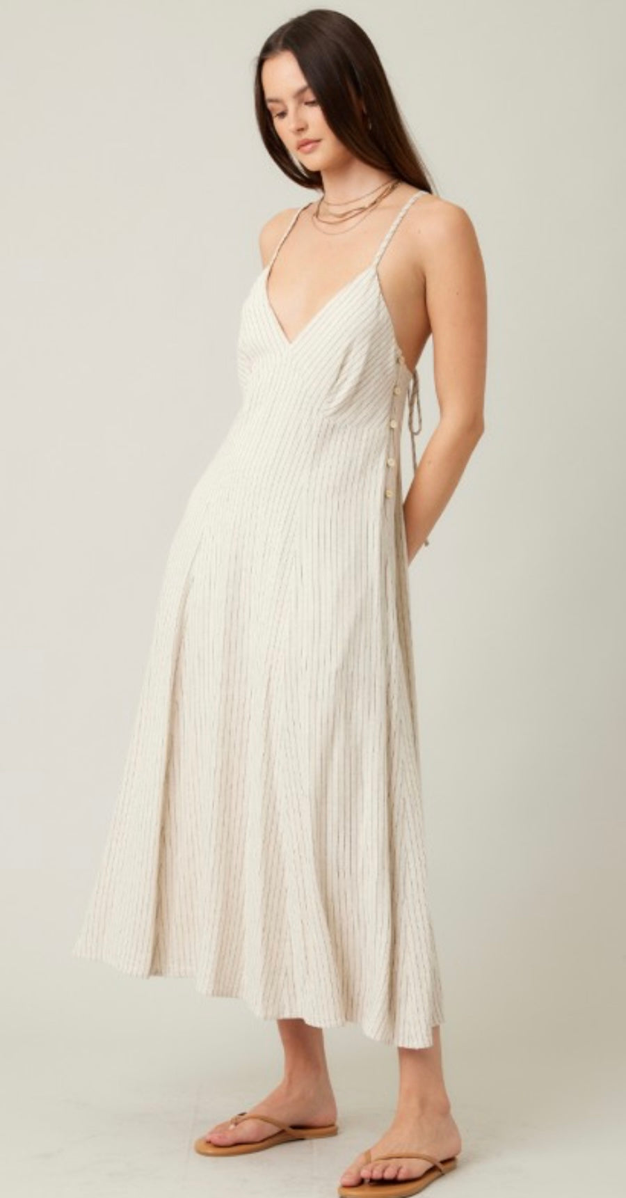 Sofía Linen Midi Dress